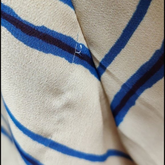 Soprano Beige/Blue Stripe Sheer Top - Picture 7 of 8